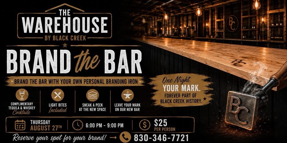 Original Brand the Bar invitation for August 27, 2026, from 6 to 9 PM