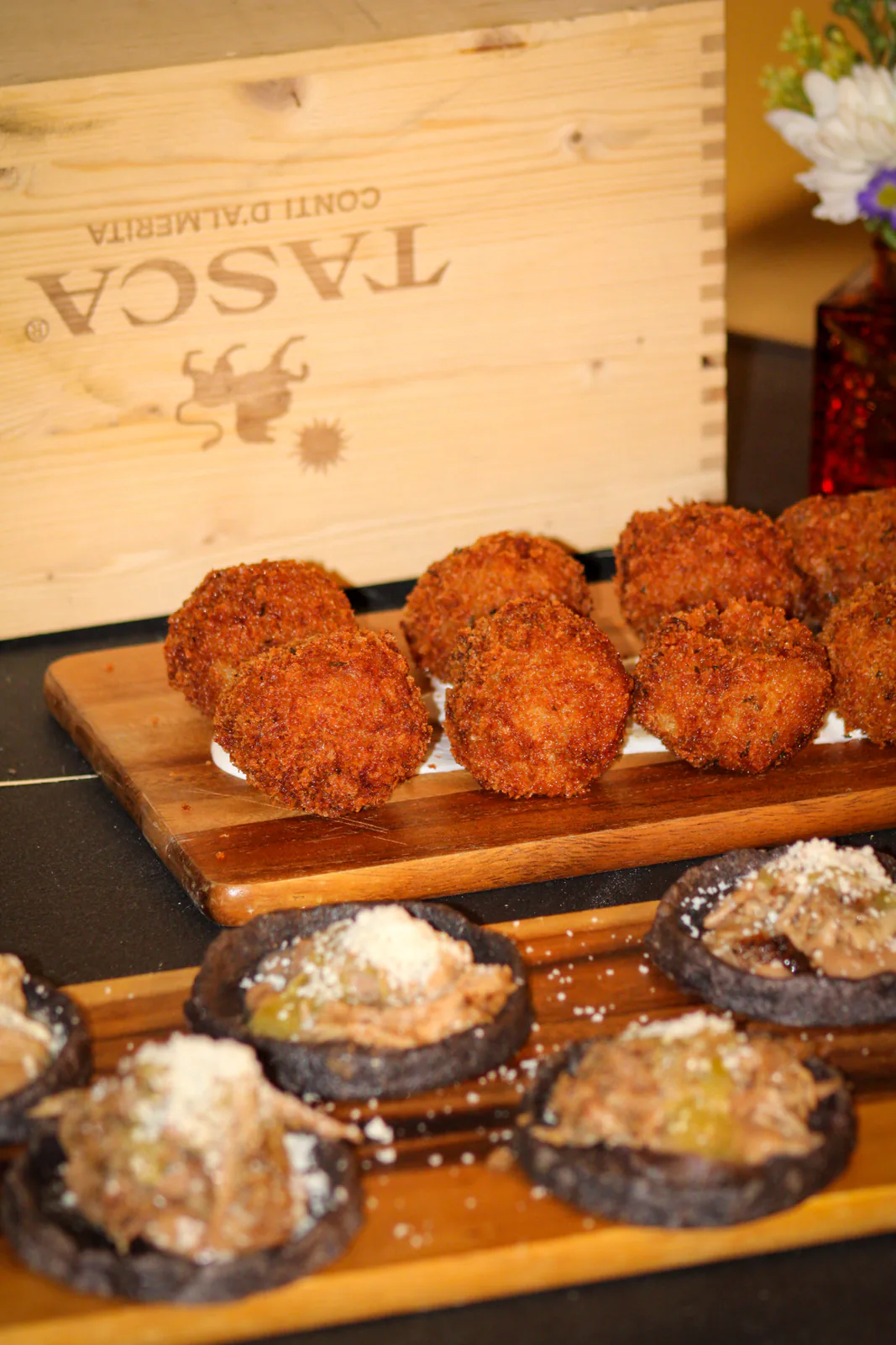 Savory appetizers served during the grand opening